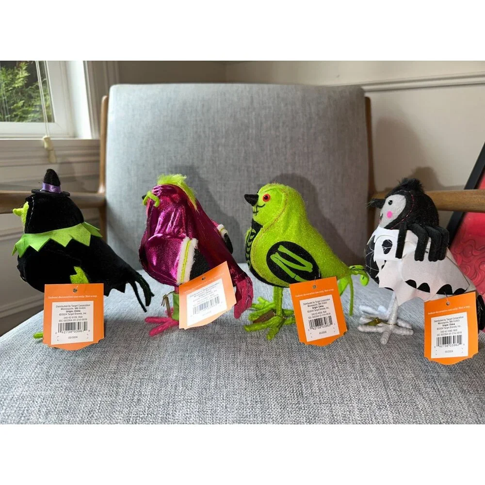 Target Halloween Feathery Friends Set of 4 X Ray Glitters Spellma Skitters NEW